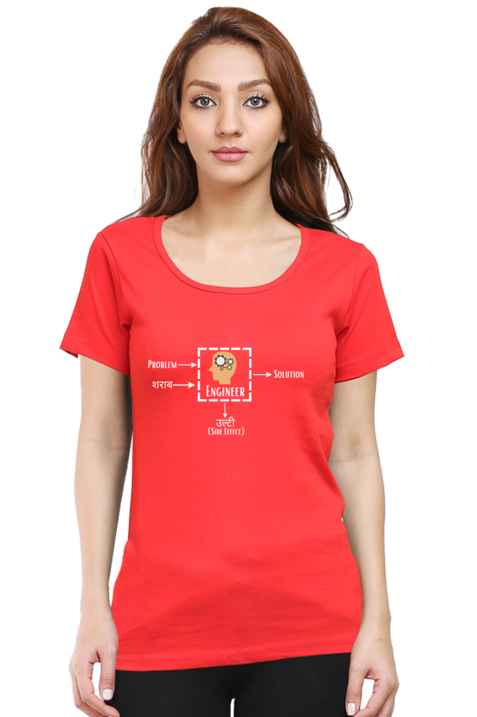 Round Neck Half Sleeve T-Shirt - Problem + Engineer = Solution