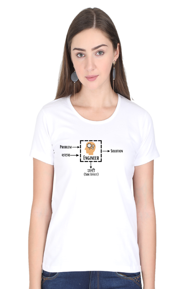 Round Neck Half Sleeve T-Shirt - Problem + Engineer = Solution