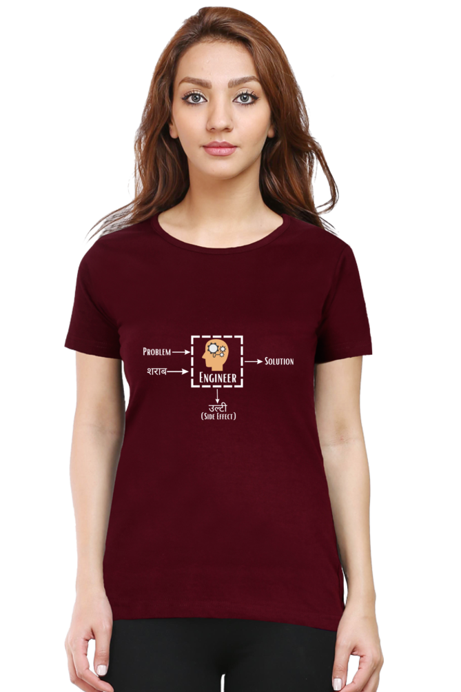 Round Neck Half Sleeve T-Shirt - Problem + Engineer = Solution