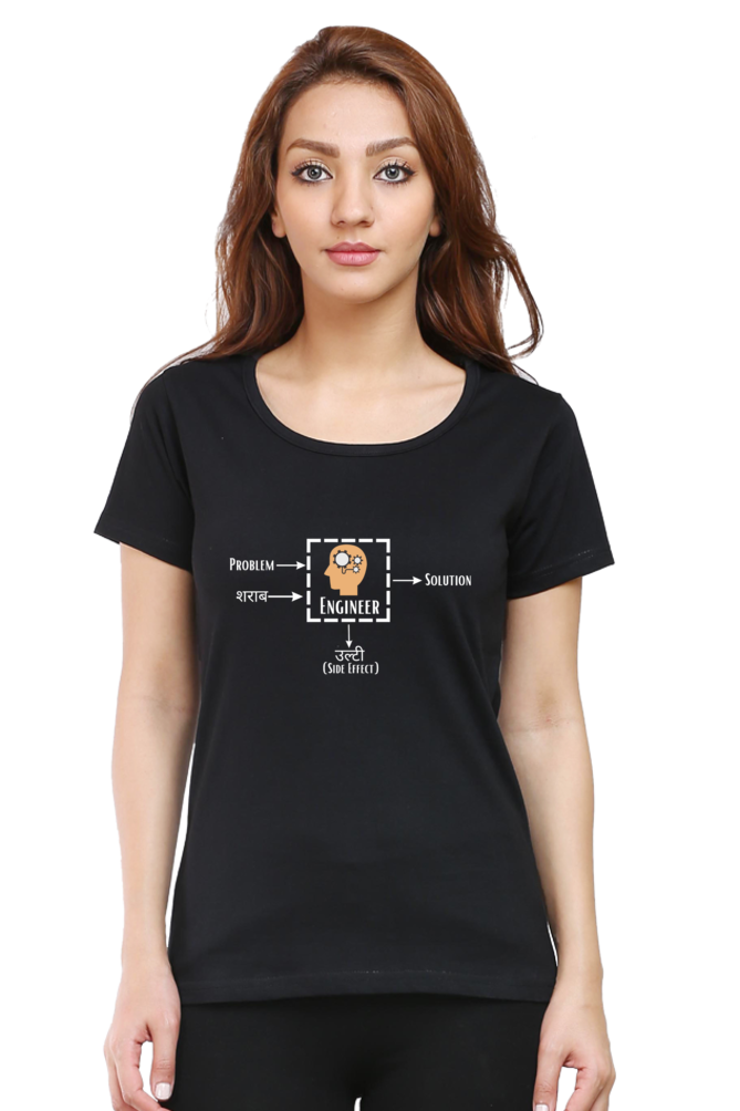 Round Neck Half Sleeve T-Shirt - Problem + Engineer = Solution