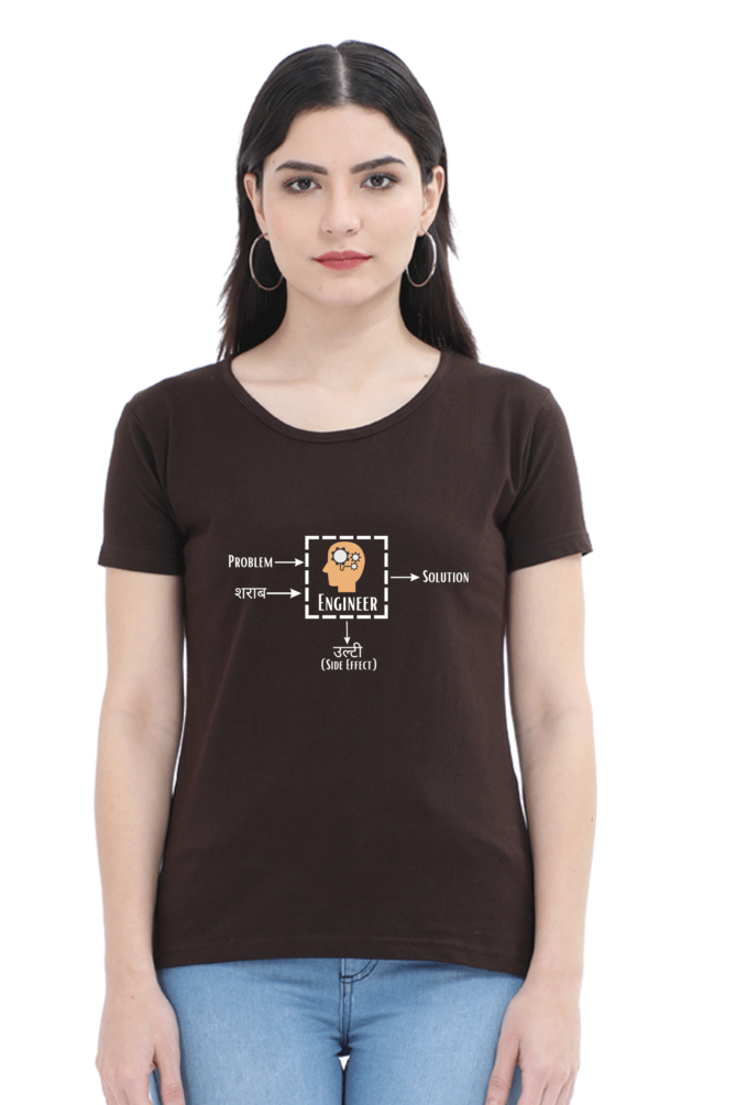 Round Neck Half Sleeve T-Shirt - Problem + Engineer = Solution