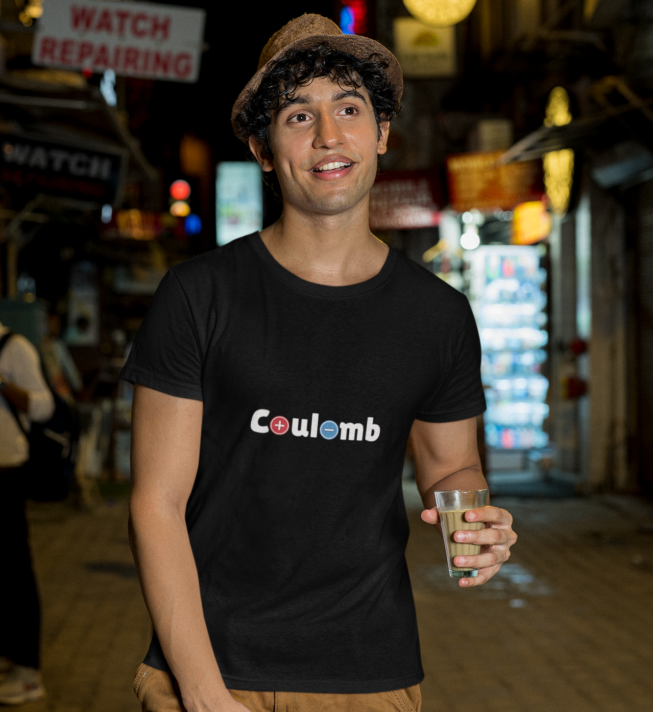 Round Neck Half Sleeve T-Shirt - Coulomb