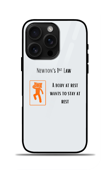 Iphone Glass Case - Newton’s First Law