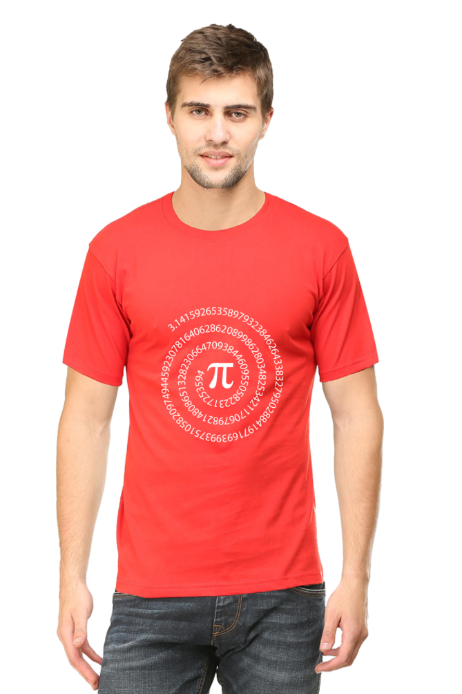 Round Neck Half Sleeve T-Shirt - Pi Number Math T-Shirt