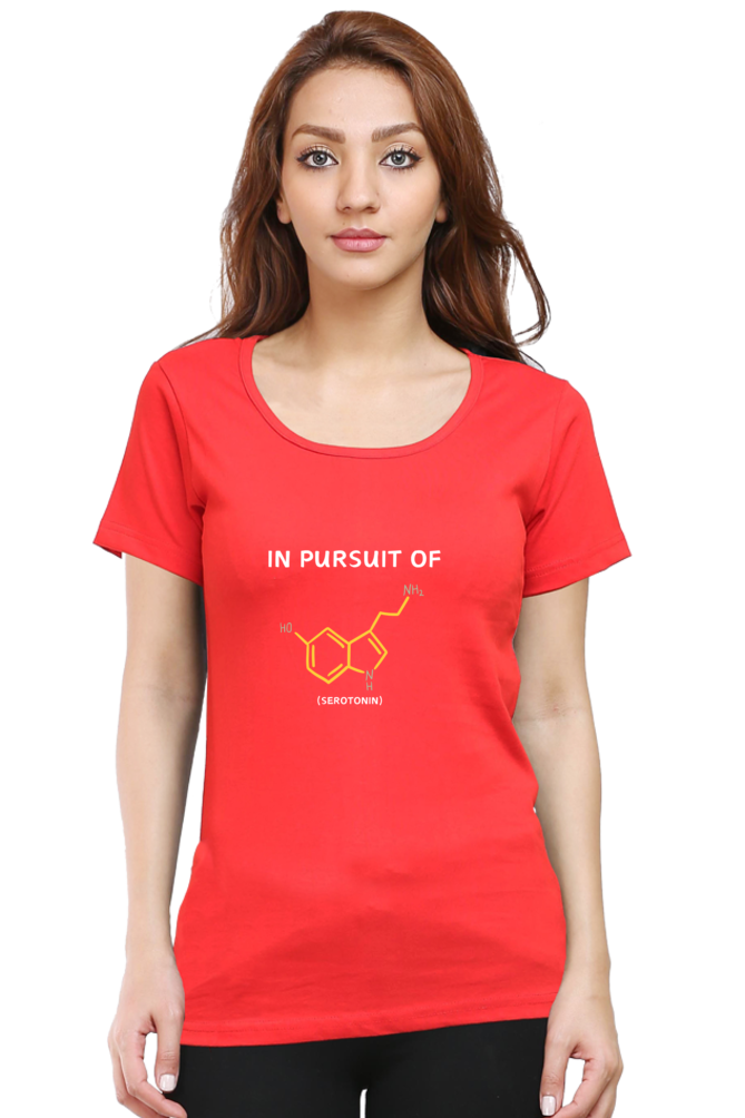 Round Neck Half Sleeve T-Shirt -In Pursuit of Happiness (Serotonin)