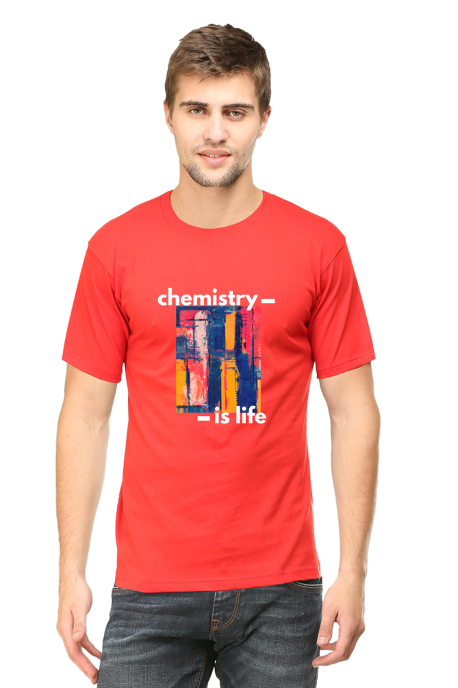 Round Neck Half Sleeve T-Shirt -Chemistry is Life