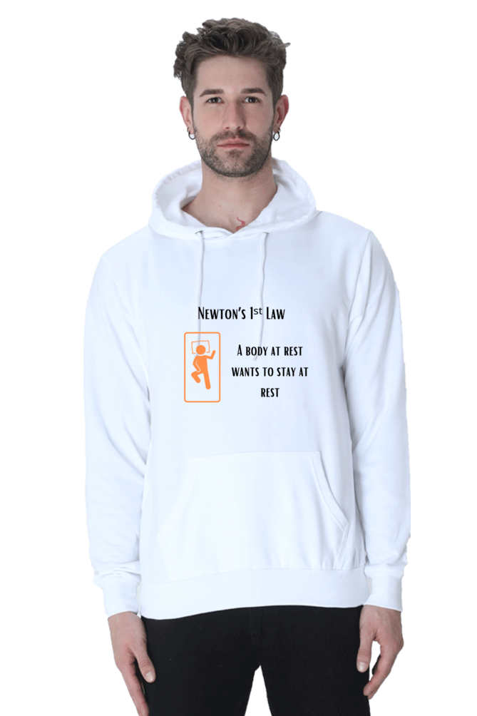 Unisex Hooded SweatShirt Regular Fit - Newton’s First Law, Physics T-Shirt