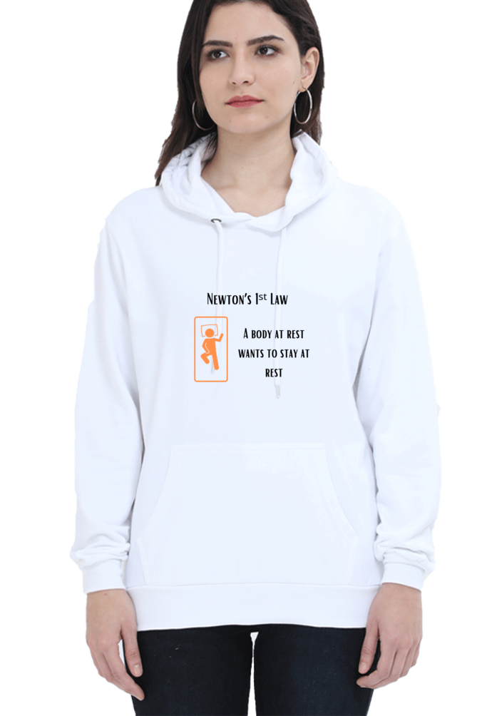 Unisex Hooded SweatShirt Regular Fit - Newton’s First Law, Physics T-Shirt