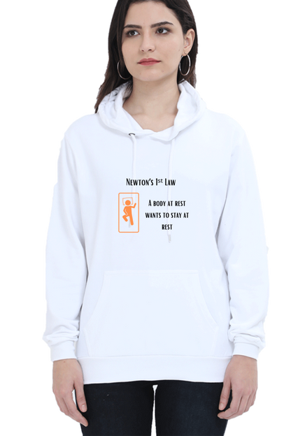 Unisex Hooded SweatShirt Regular Fit - Newton’s First Law, Physics T-Shirt