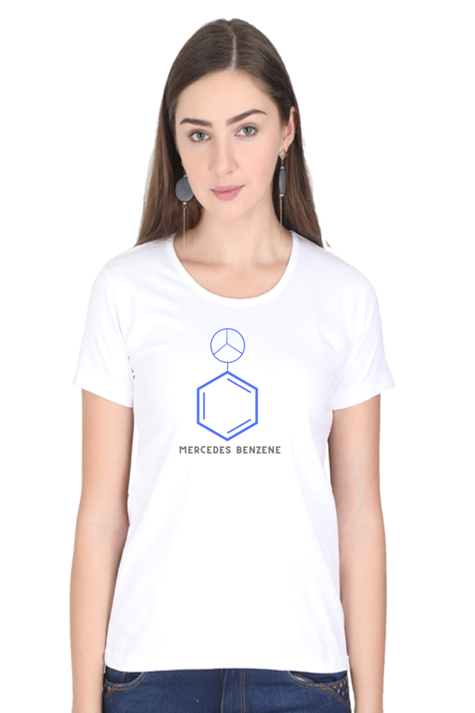 Round Neck Half Sleeve T-Shirt - Mercedes Benzene