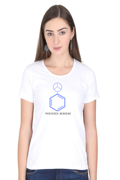 Round Neck Half Sleeve T-Shirt - Mercedes Benzene