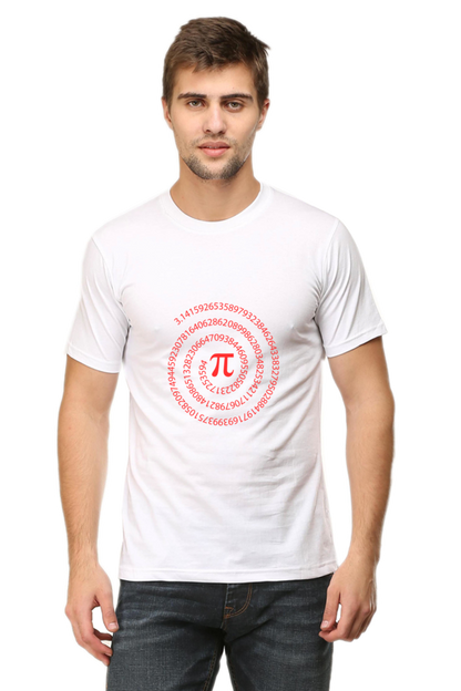 Round Neck Half Sleeve T-Shirt - Pi Number Math T-Shirt