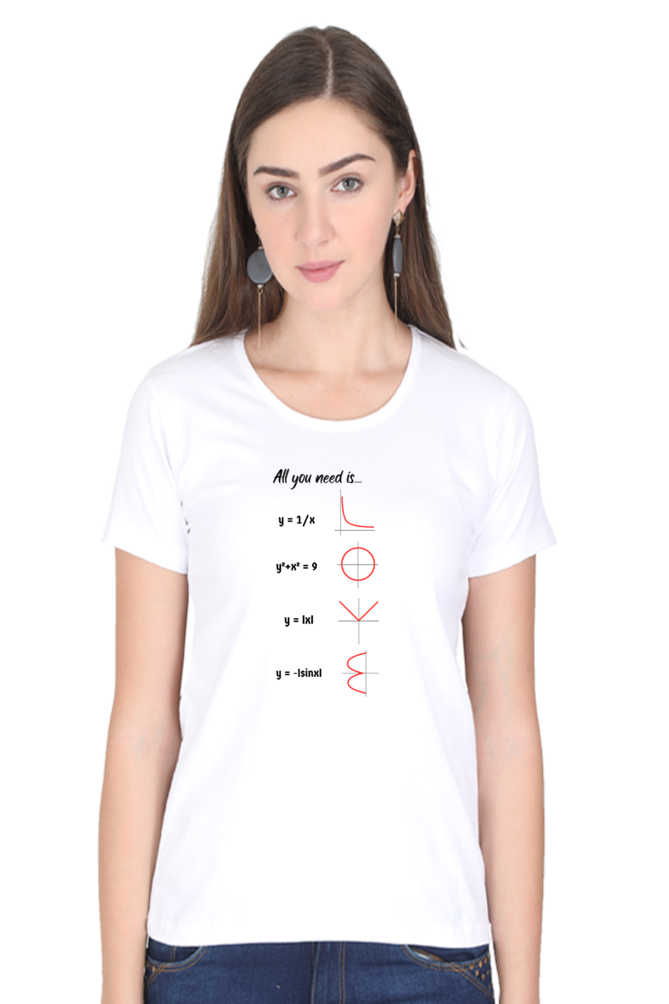 Round Neck Half Sleeve T-Shirt - All You Need is Love