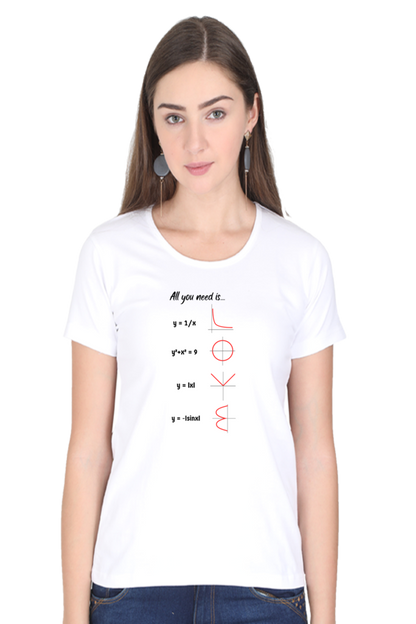 Round Neck Half Sleeve T-Shirt - All You Need is Love