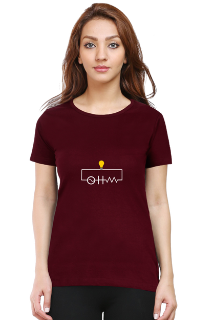 Round Neck Half Sleeve T-Shirt - OHM (Ω)