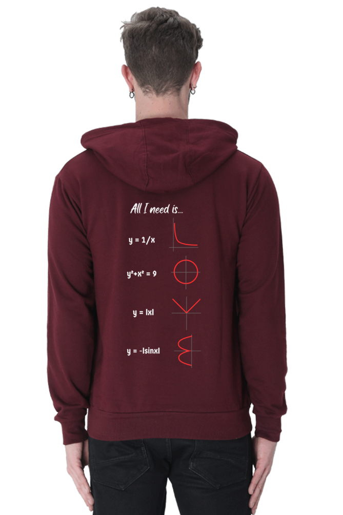 Unisex Hooded SweatShirt Regular Fit - All I Need is Love