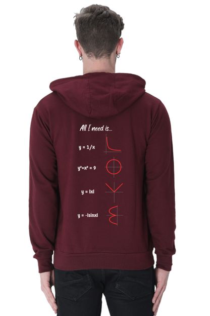 Unisex Hooded SweatShirt Regular Fit - All I Need is Love