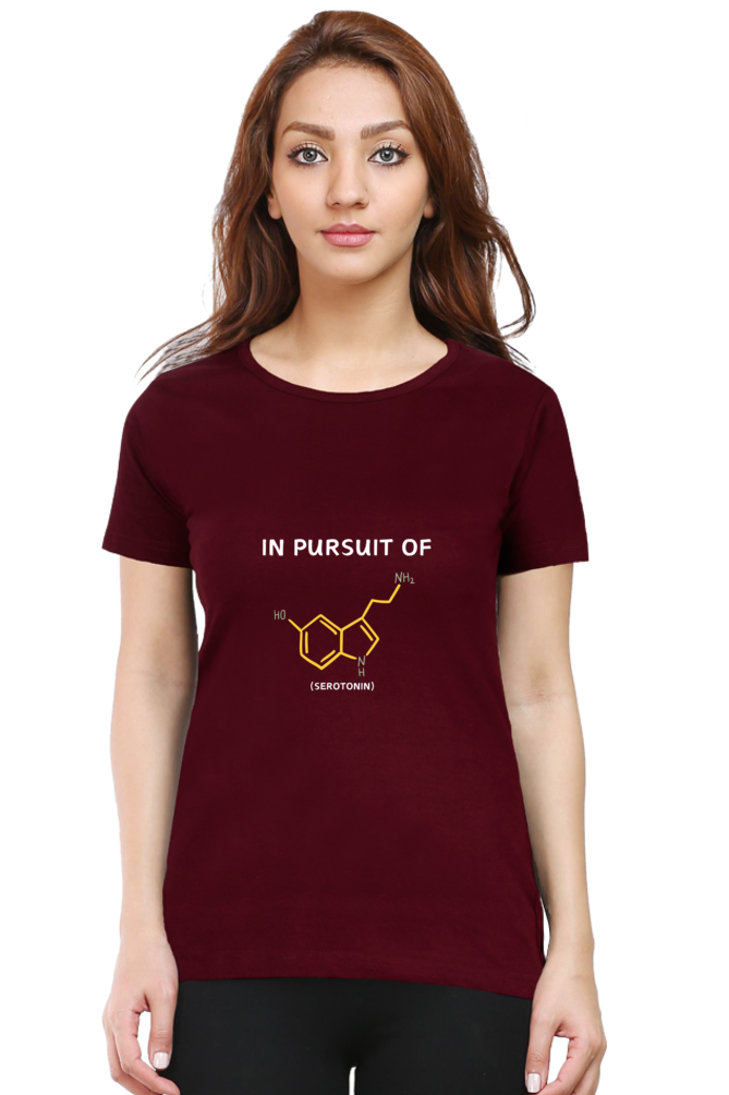 Round Neck Half Sleeve T-Shirt -In Pursuit of Happiness (Serotonin)