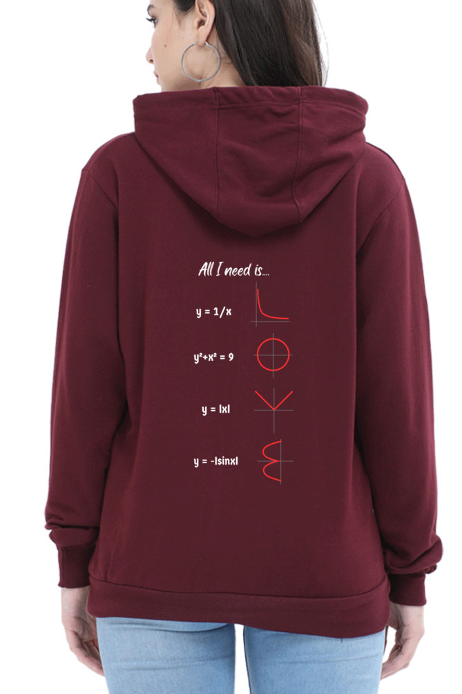 Unisex Hooded SweatShirt Regular Fit - All I Need is Love