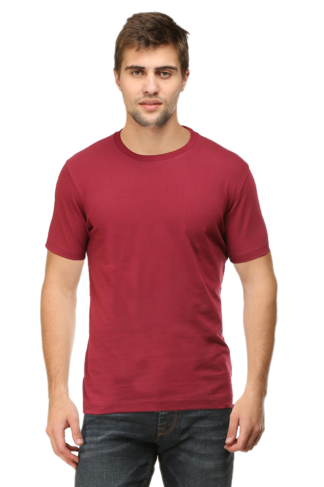 Round Neck Half Sleeve Plain T-Shirt