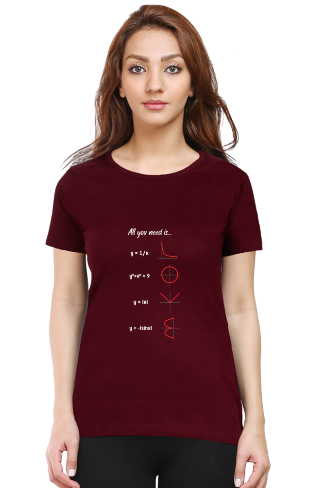 Round Neck Half Sleeve T-Shirt - All You Need is Love