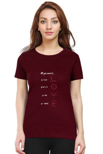 Round Neck Half Sleeve T-Shirt - All You Need is Love
