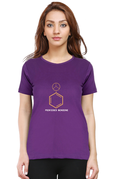 Round Neck Half Sleeve T-Shirt - Mercedes Benzene