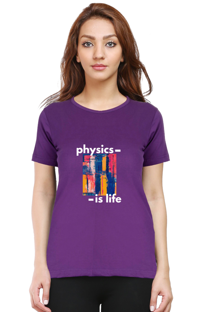 Round Neck Half Sleeve T-Shirt -Physics is Life