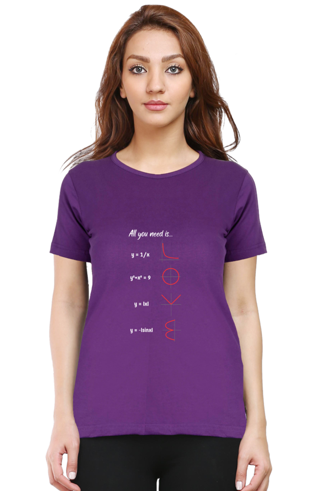 Round Neck Half Sleeve T-Shirt - All You Need is Love