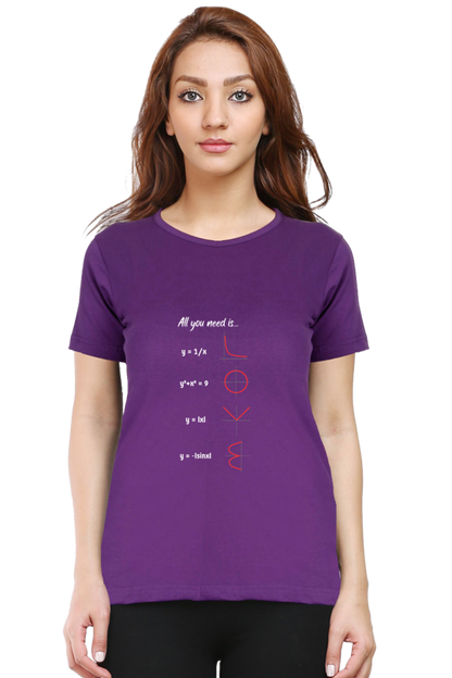 Round Neck Half Sleeve T-Shirt - All You Need is Love