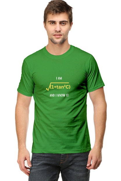 Round Neck Half Sleeve T-Shirt - I am sexy and I know it, Math T-Shirt