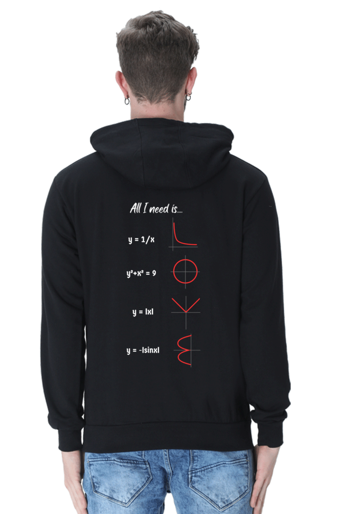 Unisex Hooded SweatShirt Regular Fit - All I Need is Love