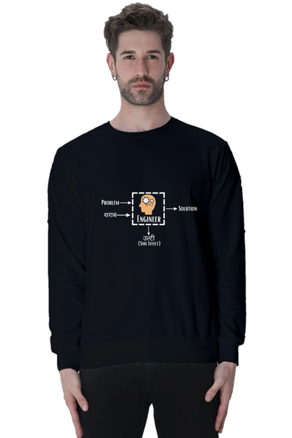 Unisex SweatShirt - Problem + Engineer = Solution