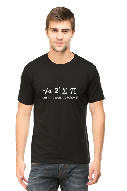 Round Neck Half Sleeve T-Shirt - I ate some pie and it was delicious, Math T-Shirt