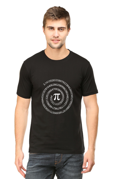 Round Neck Half Sleeve T-Shirt - Pi Number Math T-Shirt