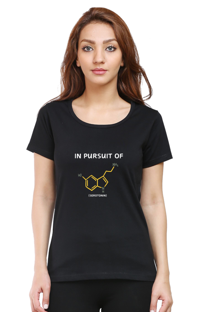 Round Neck Half Sleeve T-Shirt -In Pursuit of Happiness (Serotonin)