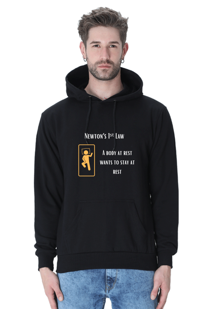 Unisex Hooded SweatShirt Regular Fit - Newton’s First Law, Physics T-Shirt