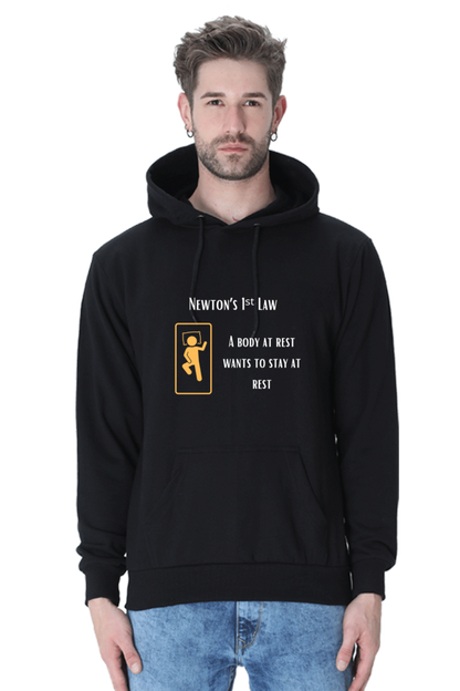 Unisex Hooded SweatShirt Regular Fit - Newton’s First Law, Physics T-Shirt