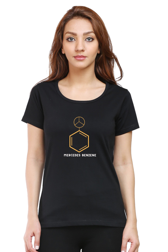 Round Neck Half Sleeve T-Shirt - Mercedes Benzene