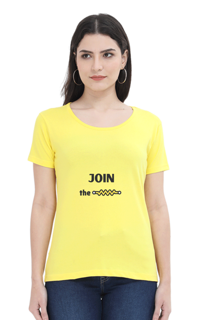 Round Neck Half Sleeve T-Shirt - Join The Resistance
