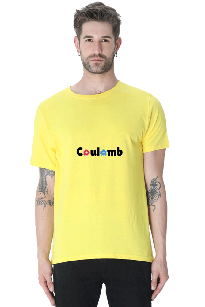 Round Neck Half Sleeve T-Shirt - Coulomb