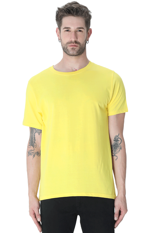 Round Neck Half Sleeve Plain T-Shirt