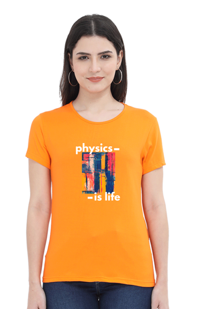 Round Neck Half Sleeve T-Shirt -Physics is Life