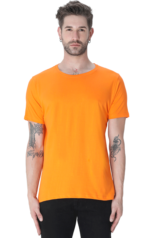 Round Neck Half Sleeve Plain T-Shirt