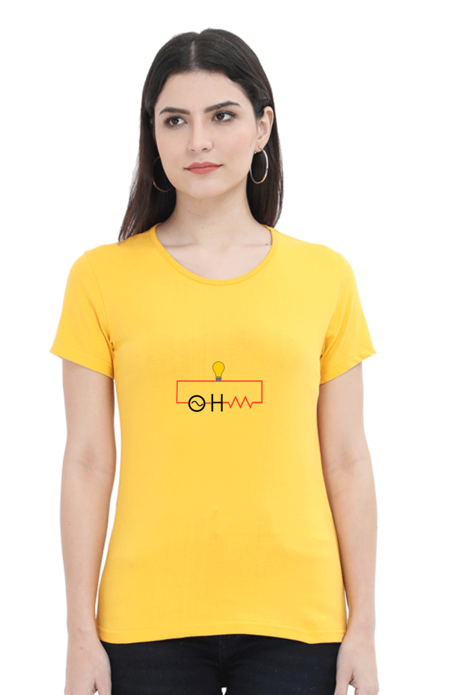 Round Neck Half Sleeve T-Shirt - OHM (Ω)