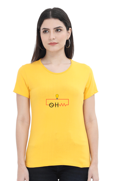 Round Neck Half Sleeve T-Shirt - OHM (Ω)