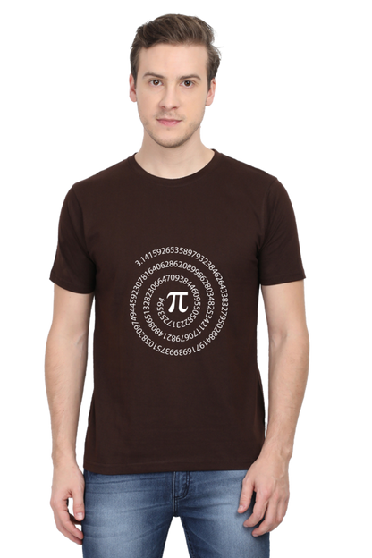 Round Neck Half Sleeve T-Shirt - Pi Number Math T-Shirt