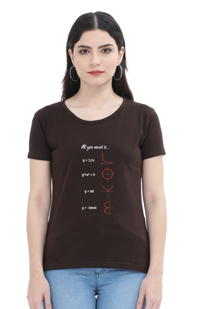 Round Neck Half Sleeve T-Shirt - All You Need is Love