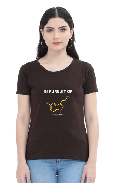 Round Neck Half Sleeve T-Shirt -In Pursuit of Happiness (Serotonin)