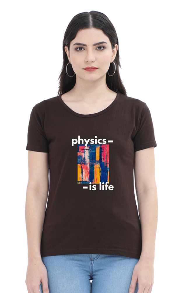 Round Neck Half Sleeve T-Shirt -Physics is Life